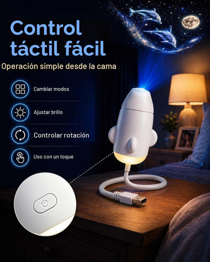 Proyector de Estrellas,Galaxia y océano LED, con Luz de Noche cálida.