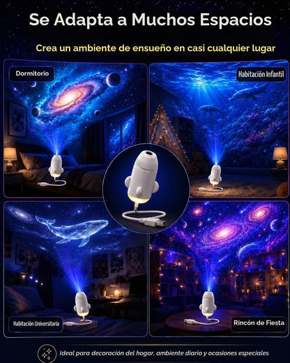 Proyector de Estrellas,Galaxia y océano LED, con Luz de Noche cálida.