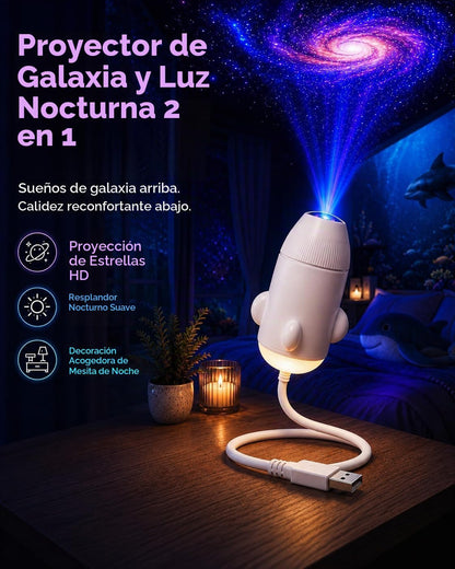 Proyector de Estrellas,Galaxia y océano LED, con Luz de Noche cálida.
